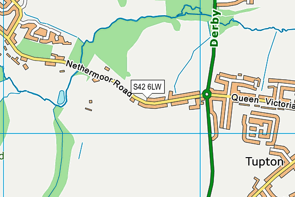 S42 6LW map - OS VectorMap District (Ordnance Survey)