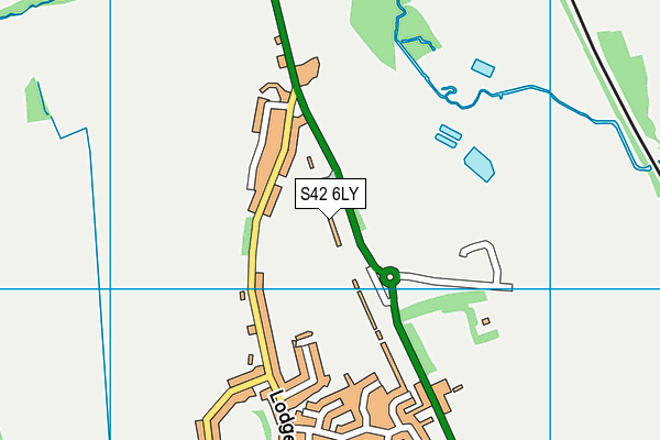S42 6LY map - OS VectorMap District (Ordnance Survey)