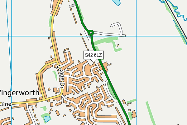 S42 6LZ map - OS VectorMap District (Ordnance Survey)