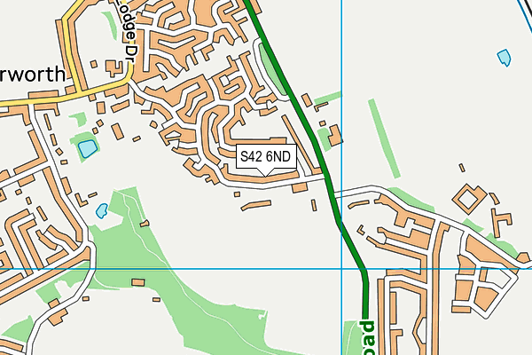 S42 6ND map - OS VectorMap District (Ordnance Survey)