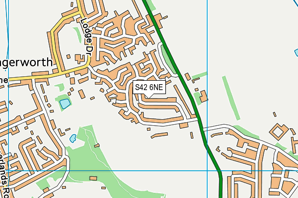 S42 6NE map - OS VectorMap District (Ordnance Survey)