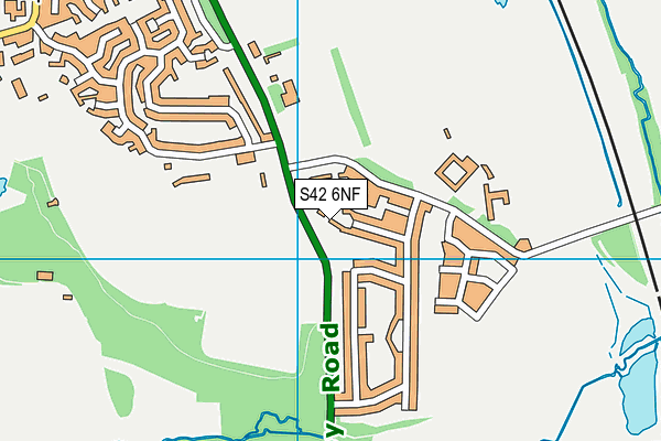 S42 6NF map - OS VectorMap District (Ordnance Survey)