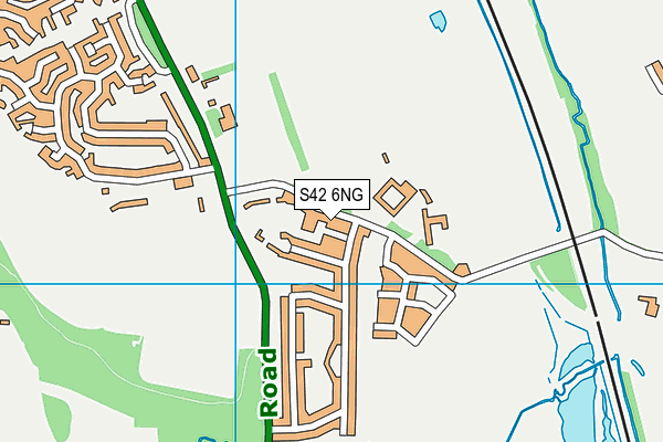 S42 6NG map - OS VectorMap District (Ordnance Survey)