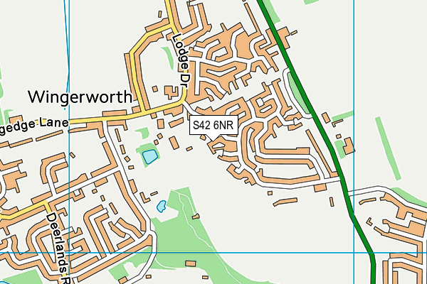 S42 6NR map - OS VectorMap District (Ordnance Survey)