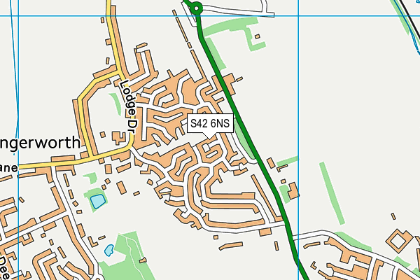 S42 6NS map - OS VectorMap District (Ordnance Survey)