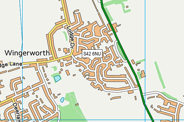 S42 6NU map - OS VectorMap District (Ordnance Survey)
