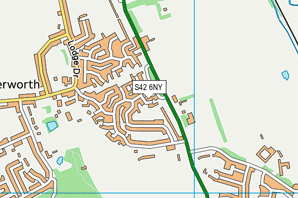 S42 6NY map - OS VectorMap District (Ordnance Survey)