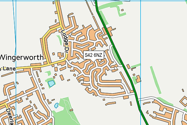 S42 6NZ map - OS VectorMap District (Ordnance Survey)