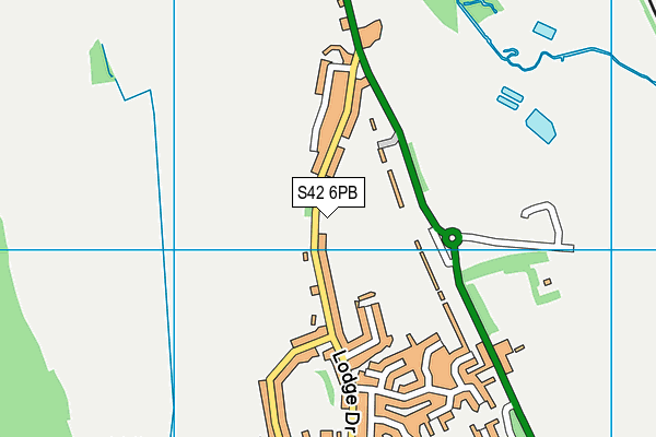 S42 6PB map - OS VectorMap District (Ordnance Survey)