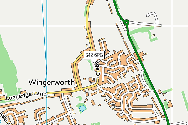 S42 6PG map - OS VectorMap District (Ordnance Survey)