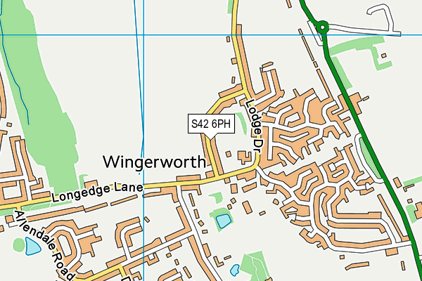 S42 6PH map - OS VectorMap District (Ordnance Survey)