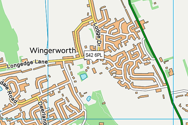 S42 6PL map - OS VectorMap District (Ordnance Survey)