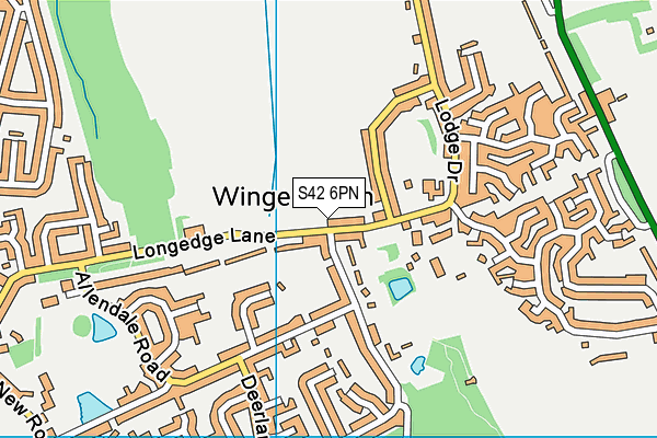 S42 6PN map - OS VectorMap District (Ordnance Survey)