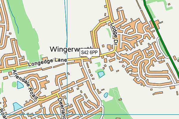 S42 6PP map - OS VectorMap District (Ordnance Survey)