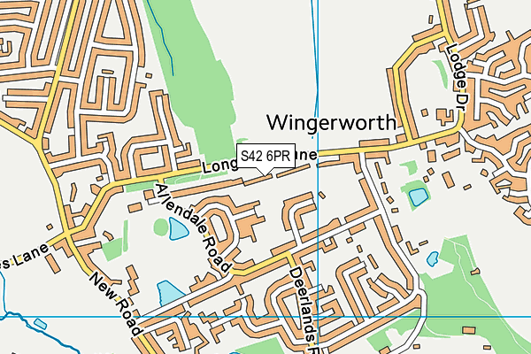 S42 6PR map - OS VectorMap District (Ordnance Survey)