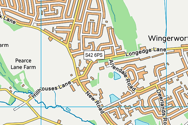 S42 6PS map - OS VectorMap District (Ordnance Survey)