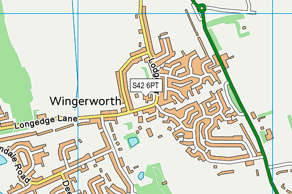 Hunloke Park Primary School map (S42 6PT) - OS VectorMap District (Ordnance Survey)