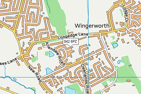 S42 6PZ map - OS VectorMap District (Ordnance Survey)