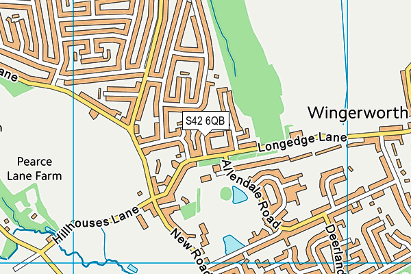 S42 6QB map - OS VectorMap District (Ordnance Survey)