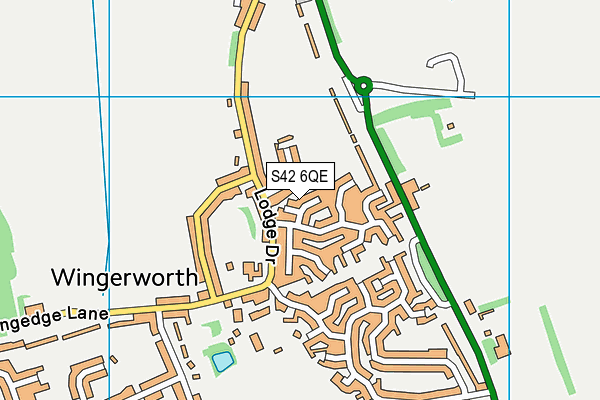 S42 6QE map - OS VectorMap District (Ordnance Survey)