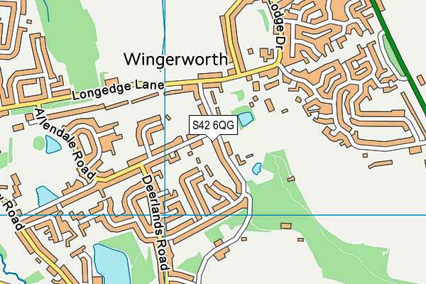 S42 6QG map - OS VectorMap District (Ordnance Survey)