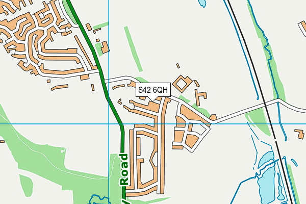 S42 6QH map - OS VectorMap District (Ordnance Survey)