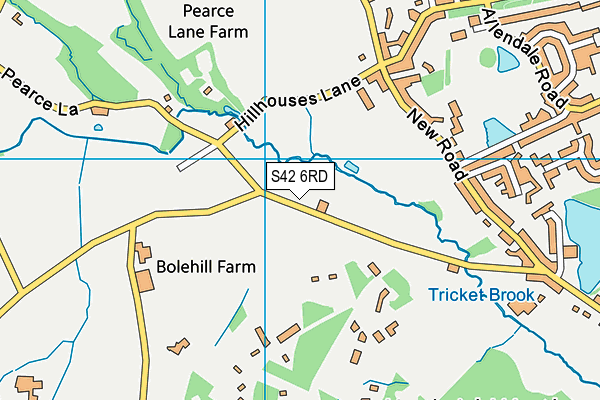 S42 6RD map - OS VectorMap District (Ordnance Survey)