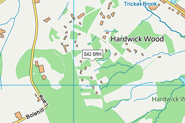 S42 6RH map - OS VectorMap District (Ordnance Survey)