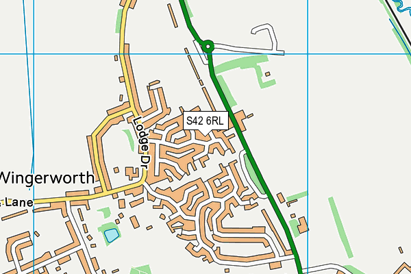 S42 6RL map - OS VectorMap District (Ordnance Survey)