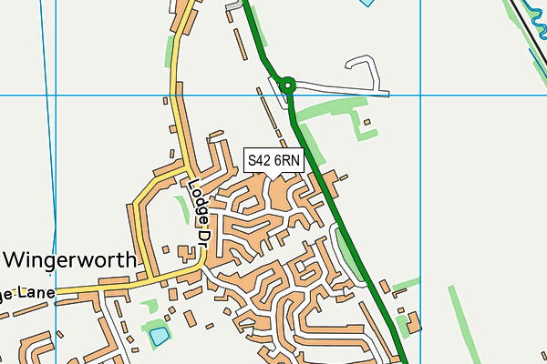 S42 6RN map - OS VectorMap District (Ordnance Survey)
