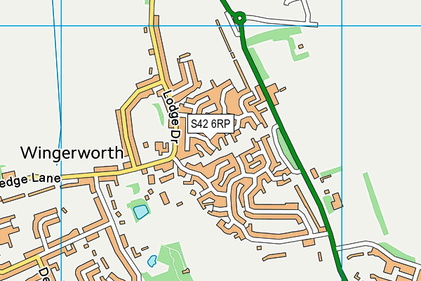 S42 6RP map - OS VectorMap District (Ordnance Survey)