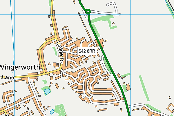 S42 6RR map - OS VectorMap District (Ordnance Survey)