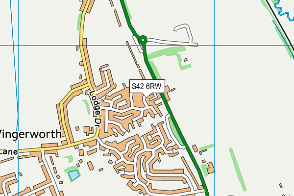 S42 6RW map - OS VectorMap District (Ordnance Survey)