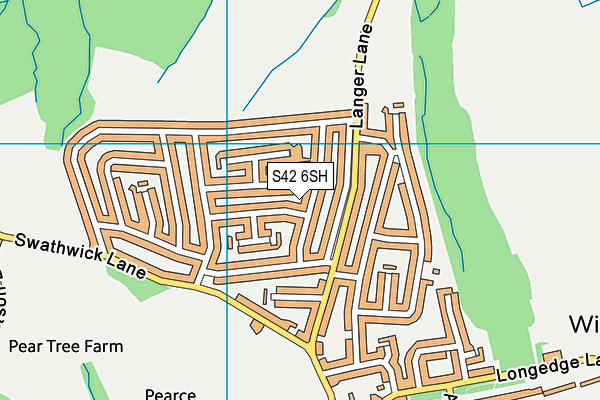 S42 6SH map - OS VectorMap District (Ordnance Survey)