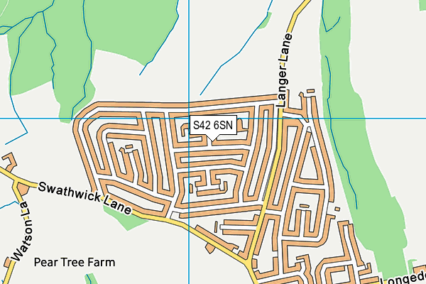 S42 6SN map - OS VectorMap District (Ordnance Survey)