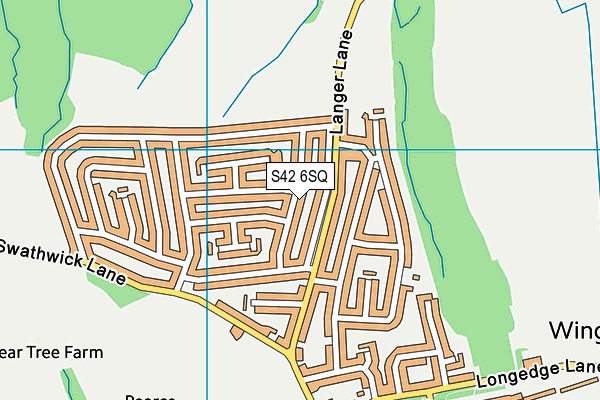S42 6SQ map - OS VectorMap District (Ordnance Survey)