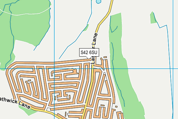 S42 6SU map - OS VectorMap District (Ordnance Survey)
