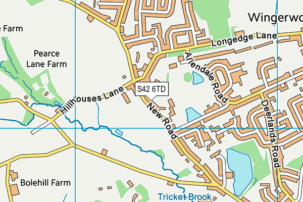 Deer Park Primary School map (S42 6TD) - OS VectorMap District (Ordnance Survey)