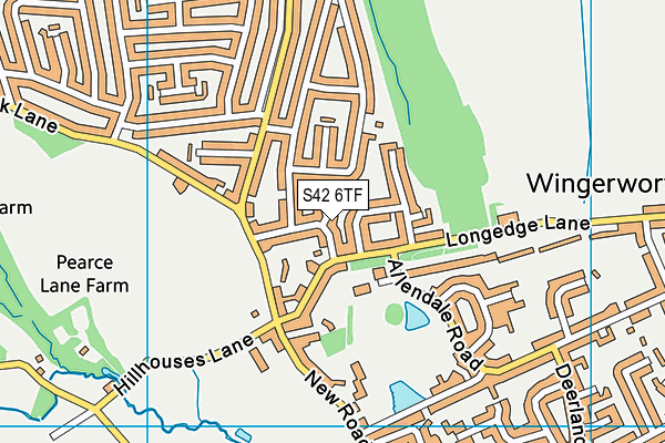 S42 6TF map - OS VectorMap District (Ordnance Survey)