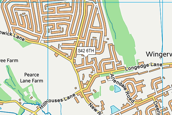 S42 6TH map - OS VectorMap District (Ordnance Survey)