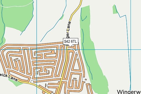 S42 6TL map - OS VectorMap District (Ordnance Survey)