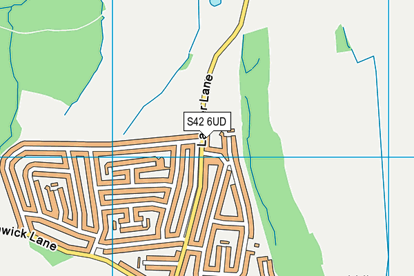 S42 6UD map - OS VectorMap District (Ordnance Survey)