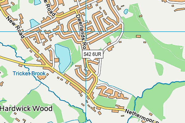 S42 6UR map - OS VectorMap District (Ordnance Survey)