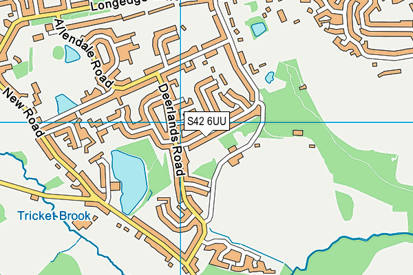 S42 6UU map - OS VectorMap District (Ordnance Survey)