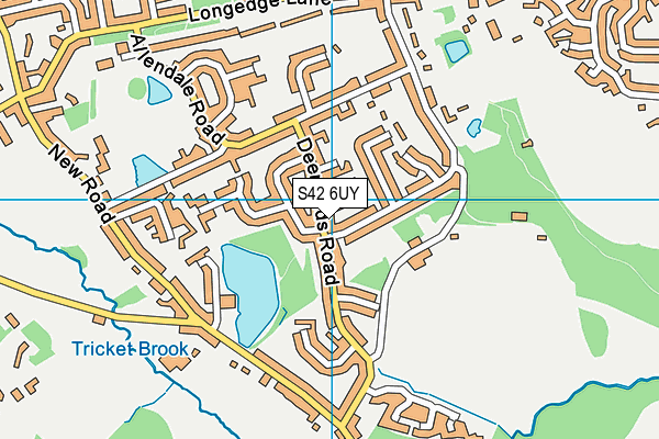 S42 6UY map - OS VectorMap District (Ordnance Survey)