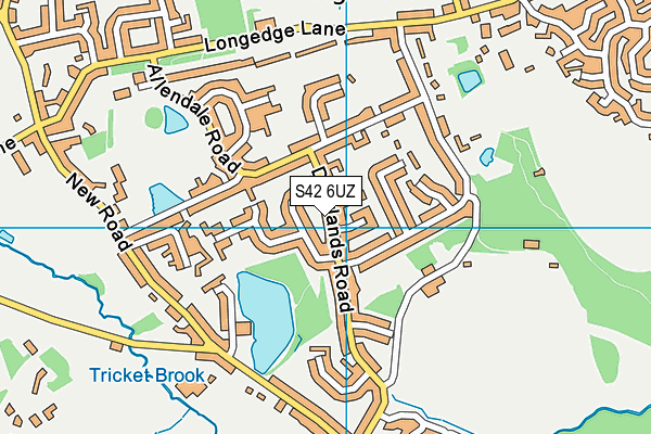 S42 6UZ map - OS VectorMap District (Ordnance Survey)