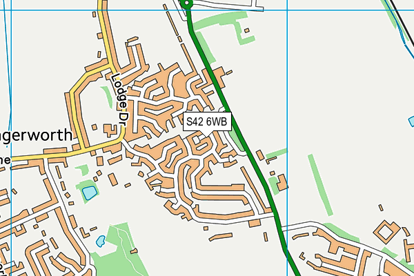 S42 6WB map - OS VectorMap District (Ordnance Survey)