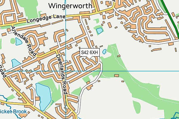 S42 6XH map - OS VectorMap District (Ordnance Survey)