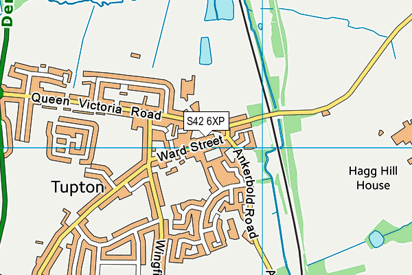 S42 6XP map - OS VectorMap District (Ordnance Survey)