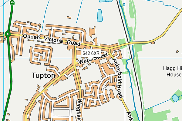 S42 6XR map - OS VectorMap District (Ordnance Survey)